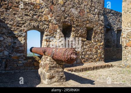 Portugal, Alentejo Region, Marvao, befestigtes mittelalterliches Dorf, Stadtmauern Stockfoto