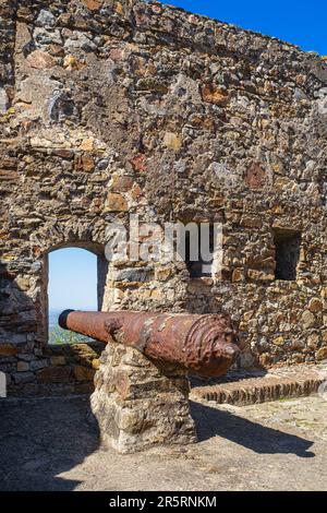 Portugal, Alentejo Region, Marvao, befestigtes mittelalterliches Dorf, Stadtmauern Stockfoto