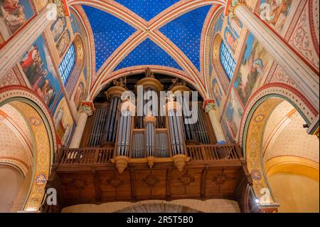 Frankreich, Paris (75), Saint-Germain-Viertel, Saint-Germain-des-Prés-Kirche, Orgel Stockfoto