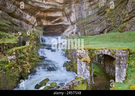 Frankreich, Doubs, Ouhans, Quelle des Flusses Loue, Wiederauferstehung des Flusses Doubs Stockfoto