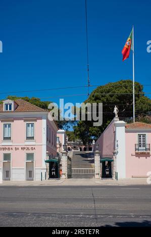 Das Äußere des Palastes Bélem ist die offizielle Residenz des Präsidenten der Portugiesischen Republik Stockfoto