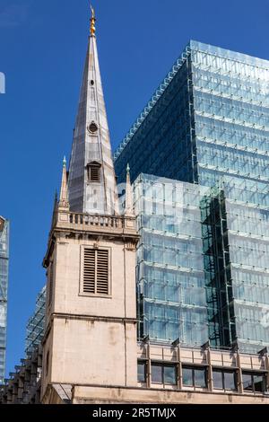 St. Margaret Pattens Church, auf Eastcheap in der City of London, Großbritannien. Stockfoto