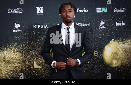 Brüssel, Belgien. 05. Juni 2023. Mike Tresor Ndayishimiye von Genk vor den Pro League Awards, die von der Pro League am Montag, den 05. Juni 2023 in Brüssel organisiert werden. BELGA PHOTO VIRGINIE LEFOUR Kredit: Belga News Agency/Alamy Live News Stockfoto