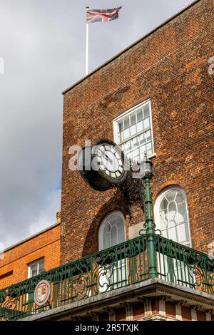 Das Äußere der Moot Hall in der Stadt Maldon in Essex, Großbritannien. Stockfoto