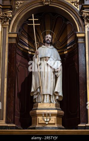 Detail einer Skulptur in der Basilika de la Merce in Barcelona Stockfoto