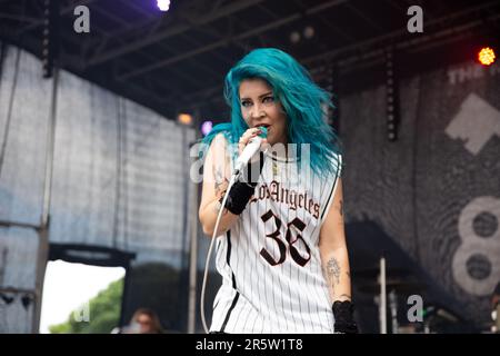 Charlotte Sands live beim Slam Dunk Festival North leeds uk, 28. Mai 2023. Stockfoto