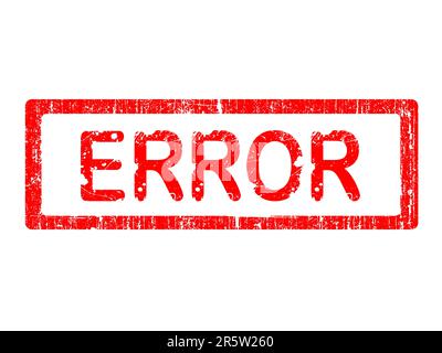 Grunge Bürostempel mit den Wörtern FEHLER in einem Grunge-Splitter-Text. (Die Briefe wurden speziell von Hand gestaltet und erstellt) Stock Vektor