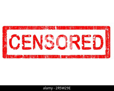 Grunge Bürostempel mit den Begriffen ZENSIERT in einem Grunge-Text. (Die Briefe wurden speziell von Hand gestaltet und erstellt) Stock Vektor