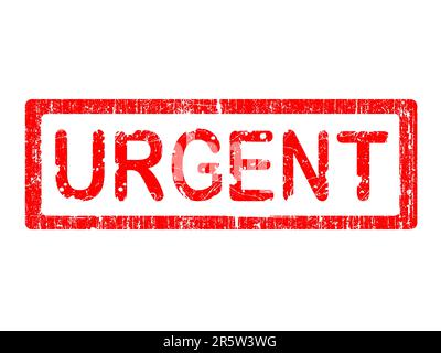 Grunge Bürostempel mit den Worten DRINGEND in einem grunge-gesprenkelten Text. (Die Briefe wurden speziell von Hand gestaltet und erstellt) Stock Vektor
