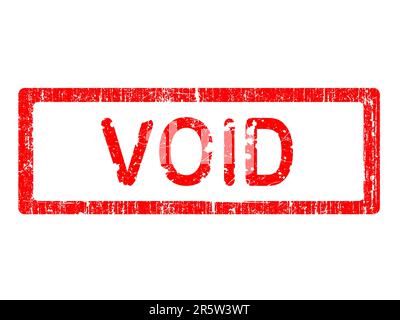Grunge Bürostempel mit dem Wort "VOID" in einem Grunge-gespritzten Text. (Die Briefe wurden speziell von Hand gestaltet und erstellt) Stock Vektor