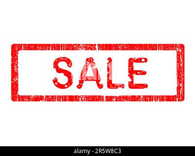 Grunge Bürostempel mit den Worten VERKAUF in einem grunge-gespritzten Text. (Die Briefe wurden speziell von Hand gestaltet und erstellt) Stock Vektor