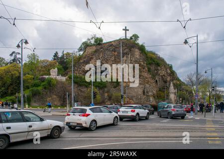 Budapest, Ungarn - 15. April 2023 beeindruckende Ruhe die Felskapelle auf dem gellert-Hügel, ungarn, budapest Stockfoto