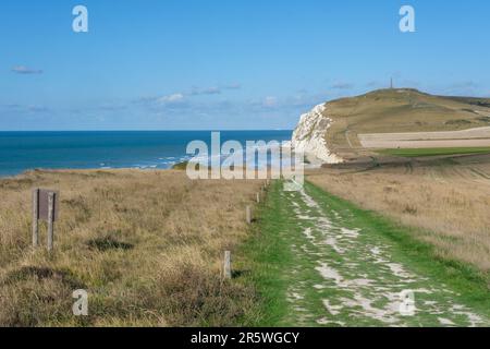 Die Klippen von Cap Blanc-Nez bei Calais, Frankreich, im Sommer Stockfoto