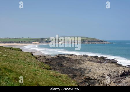 Harlyn Bay Beach, Cornwall, England, Großbritannien Stockfoto