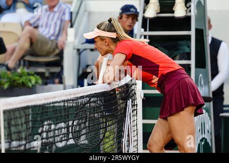 Paris, Frankreich. 5. Juni 2023. Tennisspielerin Lesia Tsurenko aus der Ukraine beim French Open Grand Slam Tennis Turnier 2023 in Roland Garros, Paris, Frankreich. Frank Molter/Alamy Live-Nachrichten Stockfoto