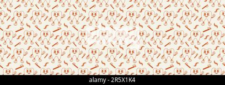 Grange Zeichentrickfiguren. Zahnkonzept. Stock Vektor