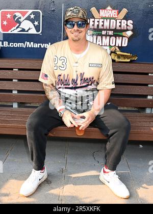 Nashville, USA. 05. Juni 2023. Hardy auf dem Spielfeld beim Folds of Honor Tennessee Rock 'n Jock Celebrity Softball Game, das am 5. Juni 2023 im First Horizon Park in Nashville, TN, stattfindet. © Tammie Arroyo/AFF-USA.com Guthaben: AFF/Alamy Live News Stockfoto