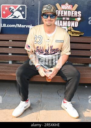 Nashville, USA. 05. Juni 2023. Hardy auf dem Spielfeld beim Folds of Honor Tennessee Rock 'n Jock Celebrity Softball Game, das am 5. Juni 2023 im First Horizon Park in Nashville, TN, stattfindet. © Tammie Arroyo/AFF-USA.com Guthaben: AFF/Alamy Live News Stockfoto