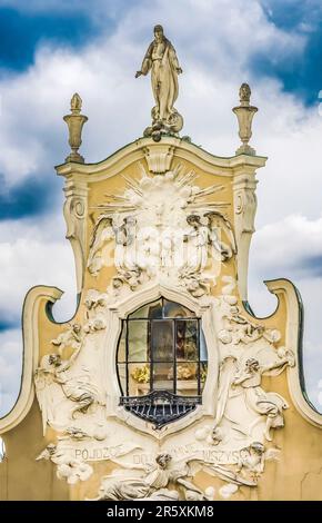 Jesus Christus Mauer Jasna Gora Klosterkirche Schwarze Madonna Haus Tschechochowy Polen. Stockfoto