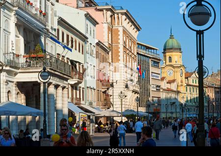 Einkaufsstraße, Rijeka, Primorje-Gorski County, Kroatien Stockfoto