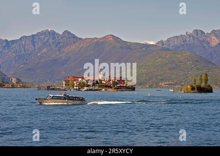 Isola dei Pescatori, Lago Maggiore, Borromäische Inseln, Piemont, Lago Maggiore, Isola Superiore, Oberinsel, Fischerinsel, Insel der Stockfoto