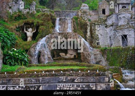 Grotte, Villa d'Este, Tivoli, Rom, Latium, Italien Stockfoto