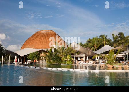 Pool, Hotelkomplex, Kandooma Island, South Male Atoll, Swimmingpool, Swimmingpool, Malediven Stockfoto