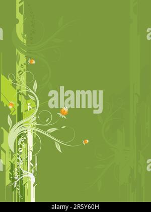 Modernes Frühlings- und Blumendesign für Magazine/Broschüren/CD/DVD/Magazine/Rezensionen, Visitenkarten und Karten. Abstrakte Wirbelblütenhintergründe mit Hi-t.. Stock Vektor
