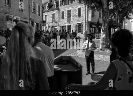 Feierlichkeiten zum Bastille-Tag, Salviac, Lot-Abteilung, Frankreich Stockfoto