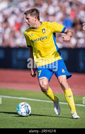 Aarhus, Dänemark. 04., Juni 2023. Nicolai Vallys (7) von Broendby, WENN sie während des 3F. Superliga-Spiels zwischen Aarhus GF und Broendby IF im Ceres Park in Aarhus gesehen wurden. (Foto: Gonzales Photo - Morten Kjaer). Stockfoto