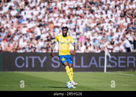 Aarhus, Dänemark. 04., Juni 2023. Kevin Tshiembe (18) aus Broendby, GESEHEN während des 3F. Superliga-Spiels zwischen Aarhus GF und Broendby IF im Ceres Park in Aarhus. (Foto: Gonzales Photo - Morten Kjaer). Stockfoto