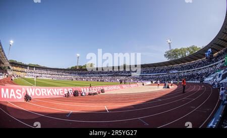 Aarhus, Dänemark. 04., Juni 2023. Das Ceres Park Stadion, das beim Superliga-Spiel 3F zwischen Aarhus GF und Broendby IF in Aarhus gesehen wurde. (Foto: Gonzales Photo - Morten Kjaer). Stockfoto