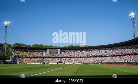 Aarhus, Dänemark. 04., Juni 2023. Das Ceres Park Stadion, das beim Superliga-Spiel 3F zwischen Aarhus GF und Broendby IF in Aarhus gesehen wurde. (Foto: Gonzales Photo - Morten Kjaer). Stockfoto