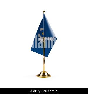 Kleine nationale Flagge des ZIS auf weißem Hintergrund. Stockfoto