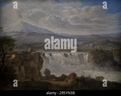 Karl Gotthard Grass (1767-1814). Lettischer Maler. Die Carcaci Falls in der Nähe von Aderno am Fuße des Mt. Ätna, 1808. Öl auf Leinwand (88 x 120 cm). Lettisches Nationalmuseum für Kunst. Riga, Lettland. Stockfoto