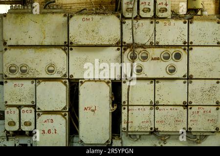 3. April 2023 Nicosia Zypern. Alte Kupfermine und Hafen in Nikosia Zypern Stockfoto