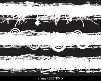 Set mit drei Grunge-Bannern zur Verwendung in deinen Designs. Stock Vektor
