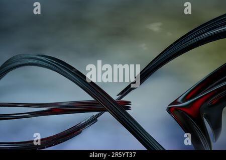 Abstrakter Hintergrund mit Roboterfarblinien. Stockfoto