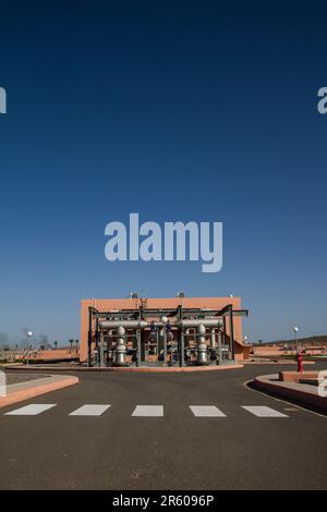 Waterleau-Werk in Marrakesch: Abwasseraufbereitungsanlage Stockfoto