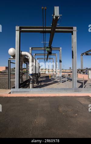 Abwasserlösungen: Die Technologie hinter dem Werk Waterleau in Marrakesch Stockfoto