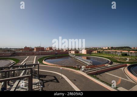 Waterleau-Werk in Marrakesch: Ein Showcase of Wastewater Treatment Technology Stockfoto