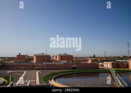 Vorstellung der technischen Anlagen im Werk Waterleau in Marrakesch, Marokko Stockfoto