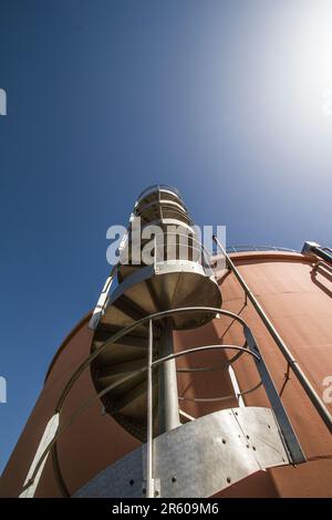 In der Abwasseraufbereitungsanlage Waterleau: Technische Anlagen von Marrakesch Stockfoto