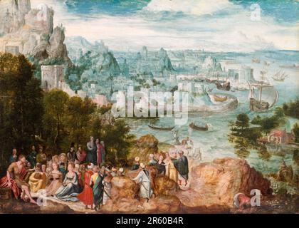 Herri traf de Bles, Landschaft mit Johannes dem Täufer, Gemälde um 1540 Stockfoto