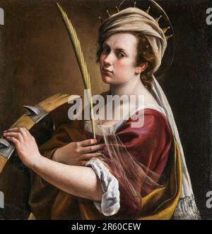 Artemisia Gentileschi (1593-circa 1656), Selbstporträt als Heilige Katharina von Alexandria, Ölgemälde auf Leinwand, 1615-1617 Stockfoto