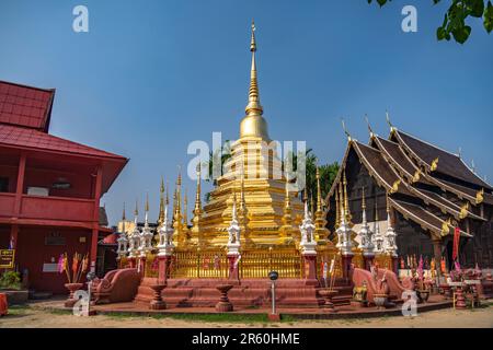 Goldener Stupa des Wat Phantao, Chiang Mai, Thailand, Asien | Goldener Stupa von Wat Phantao, Chiang Mai, Thailand, Asien Stockfoto