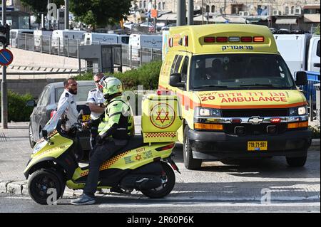 Israelische Krankenwagen bereit Stockfoto