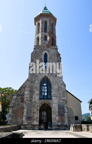 Budapest, Ungarn - 20. Mai 2023: Kirche St. Mary Magdalena in Budapest auf Ungarn Stockfoto