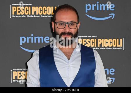 Rom, Italien. 06. Juni 2023. Fabio Balsamo nimmt an der Fotokonferenz der Prime-Video-tv-Serie „Pesci piccoli“ im Cinema Barberini Teil. Kredit: SOPA Images Limited/Alamy Live News Stockfoto