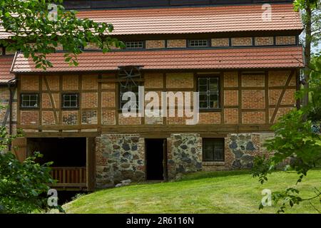 Wassermühle in Hanshagen, Mühlentag, Museum, Ausstellung, Mecklenburg-Vorpommern, Deutschland, Europa Stockfoto